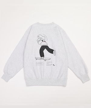 Skater Girl Sweat Shirts Gray