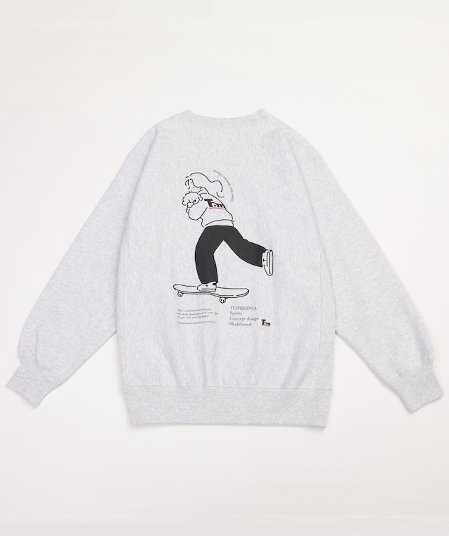 Skater Girl Sweat Shirts Gray