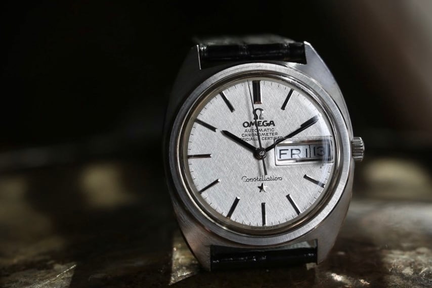 【OMEGA】 1969年製 オメガ 『コンステレーションCライン』 前期型 シルバーリネンダイヤル×フラットベゼル 自動巻き メンズ / Vintagewatch / Constellation / Cal.751
