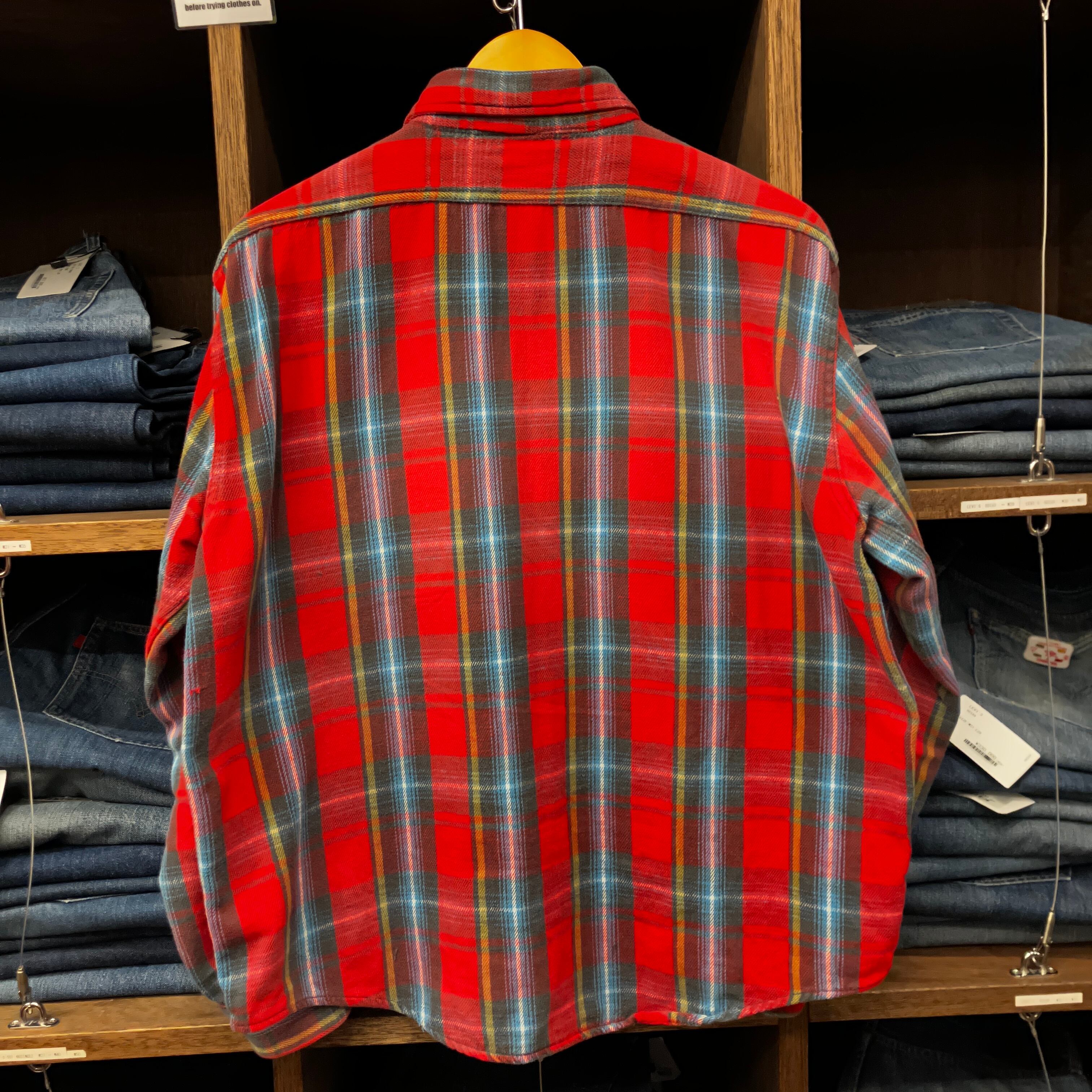 1960'S SHOREHAVEN RED CHECK FLANNEL SHIRT＊ | safarionline