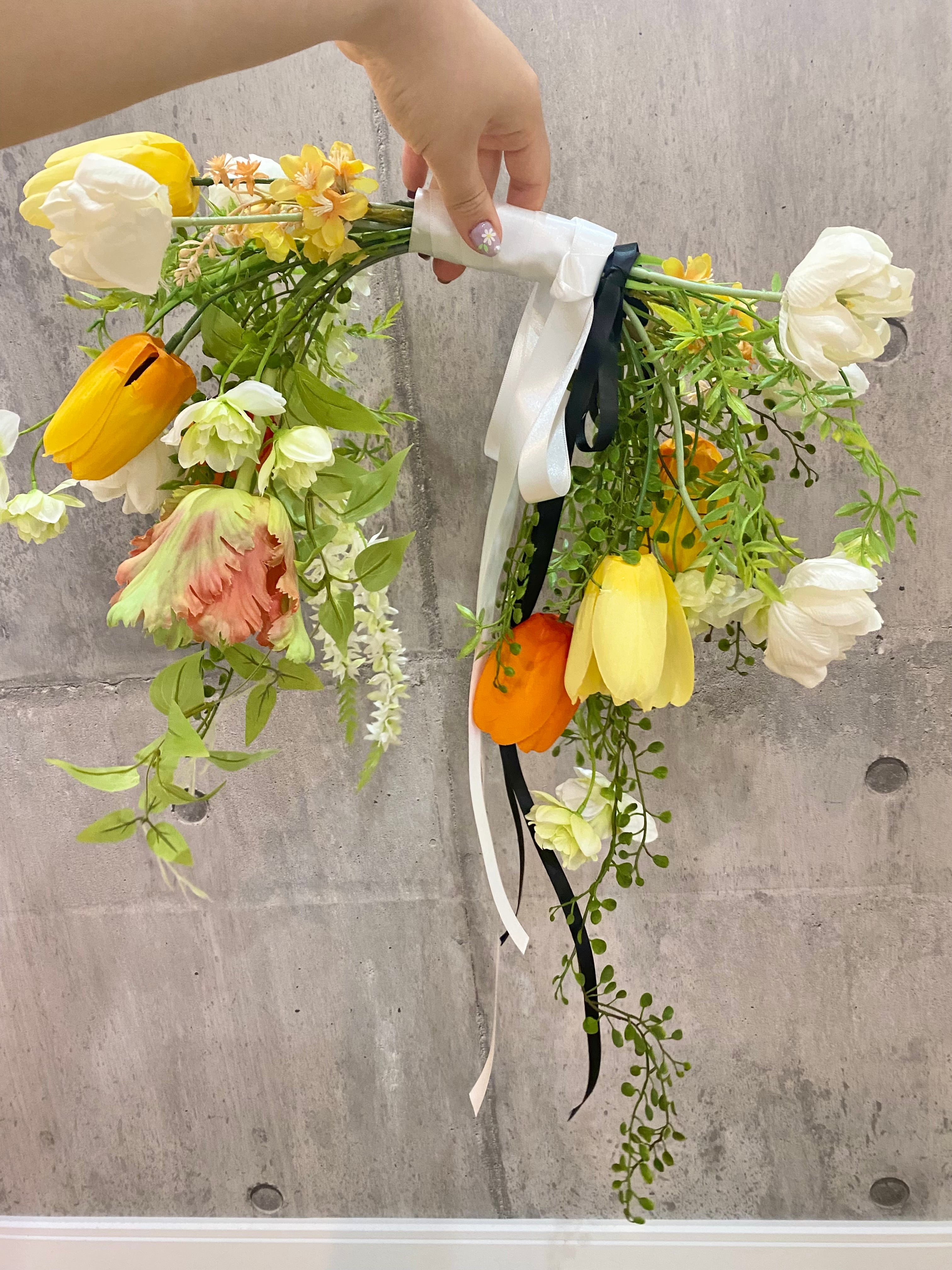 ブーケ＆ブートニア＆イヤーカフ＆イヤリングorピアス・モニター様50％オフ