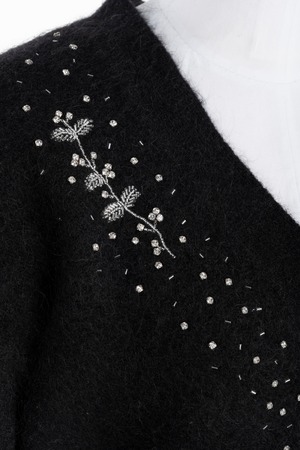 【25AW】FETICO フェティコ / Jacquard-knit V-neck cardigan / カーディガン