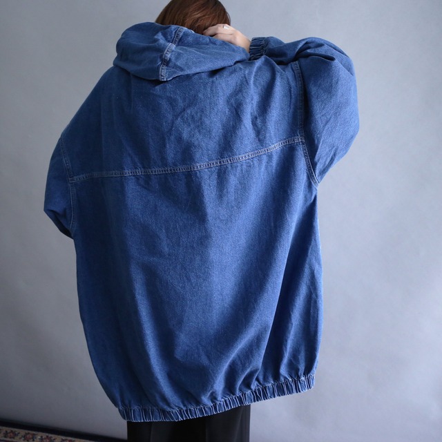 super over size good silhouette denim parka