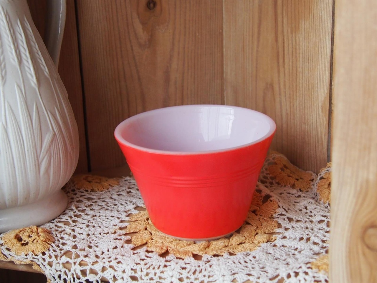 イギリスアンティーク　パイレックス・カスタードカップ　JAJ PYREX