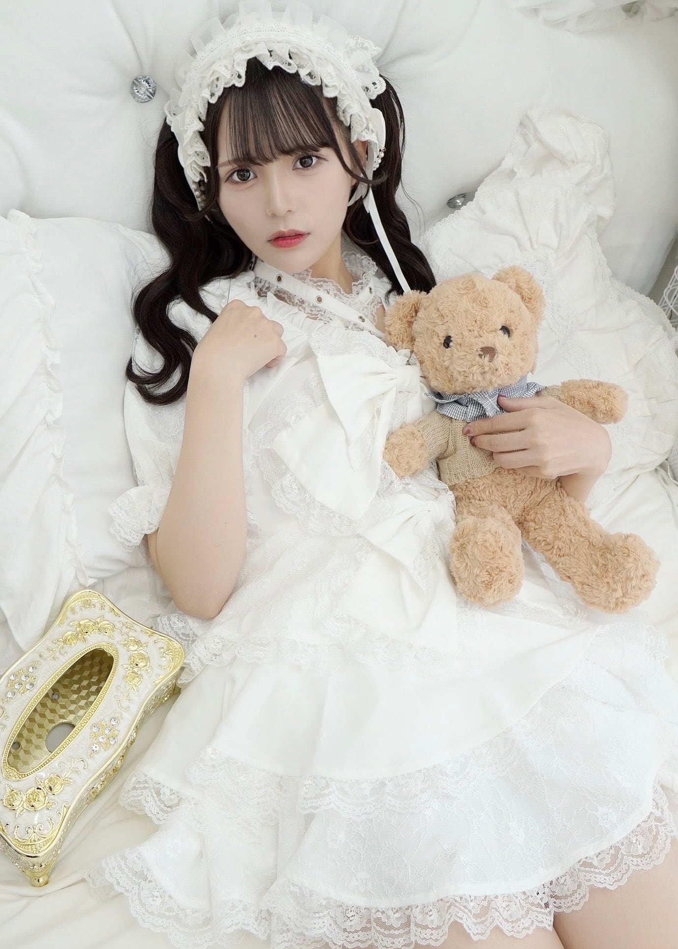 アーティストベア・亦の美芳 マタノミヨシ さん テディベア(ワンピーススタイル) ManonMimie】Romantic Tweed One-Piece | Manon Tokyo