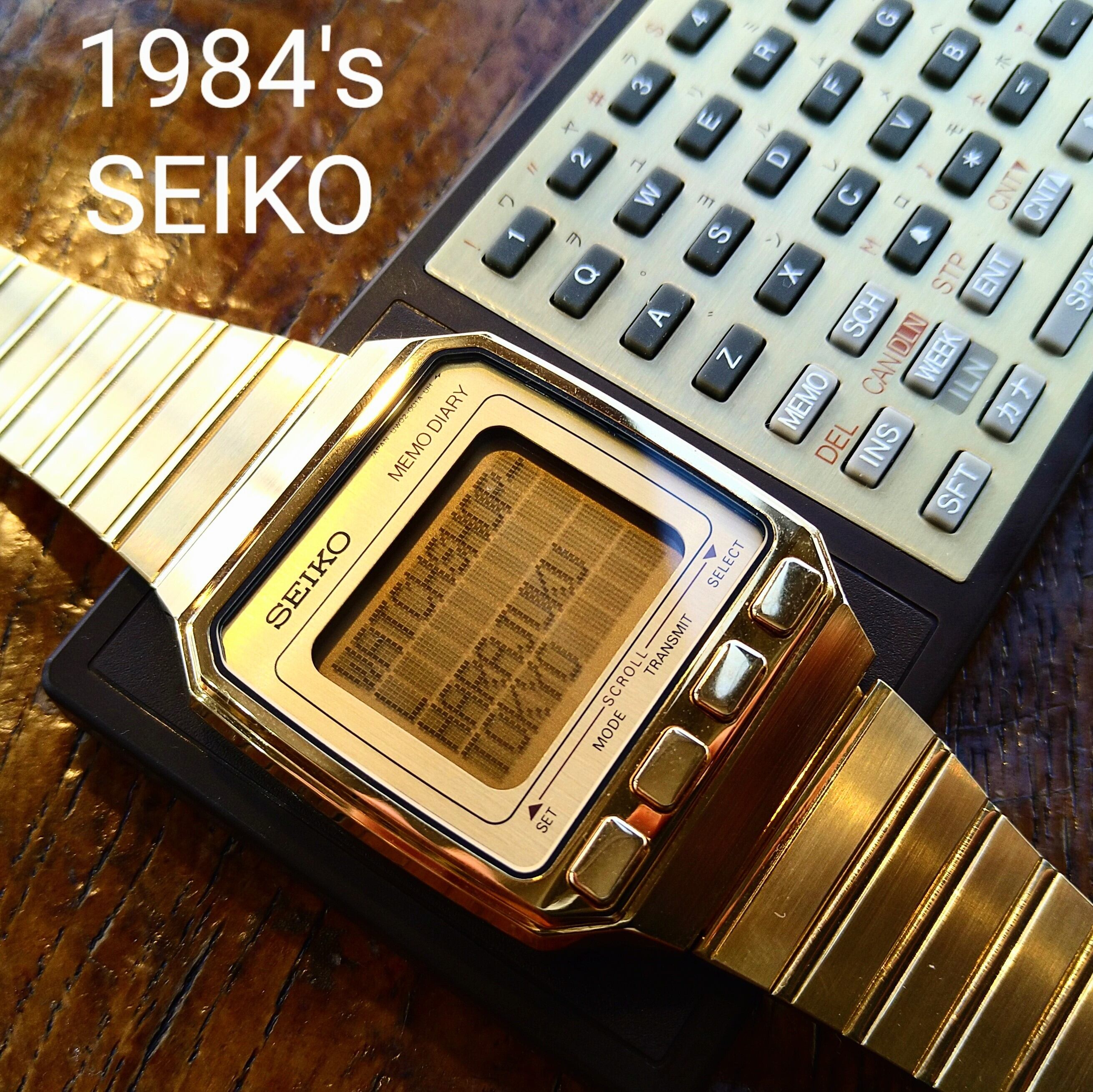 SEIKO MEMO DIARY デジタル腕時計 ステンレススチール