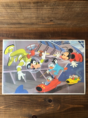 Disney Vinyl Place Mat '' space''/ ランチョンマット プレースマット ミッキー  地図 map ビンテージ