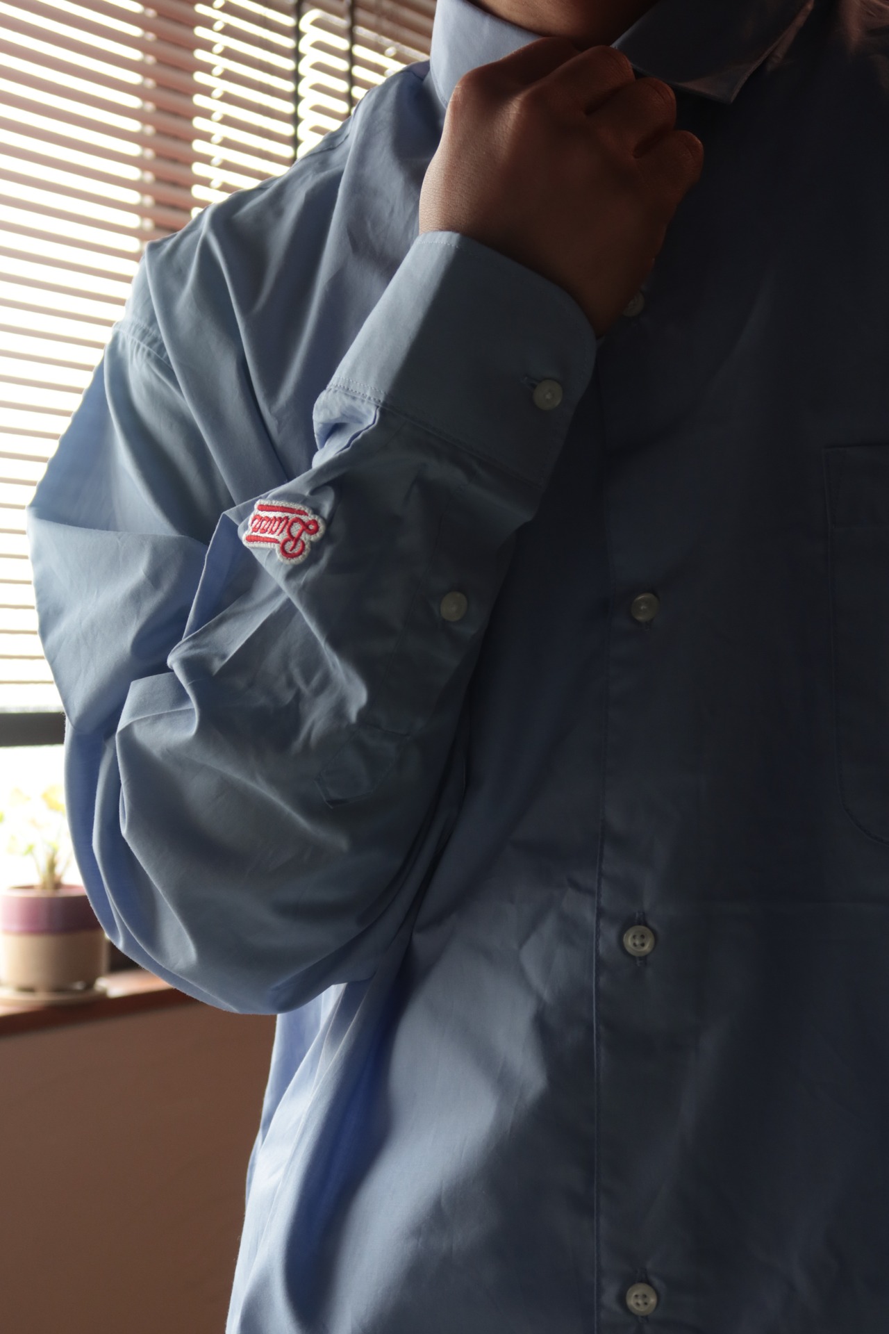 LOOSE FIT Long Sleeve Shirt [SAX]