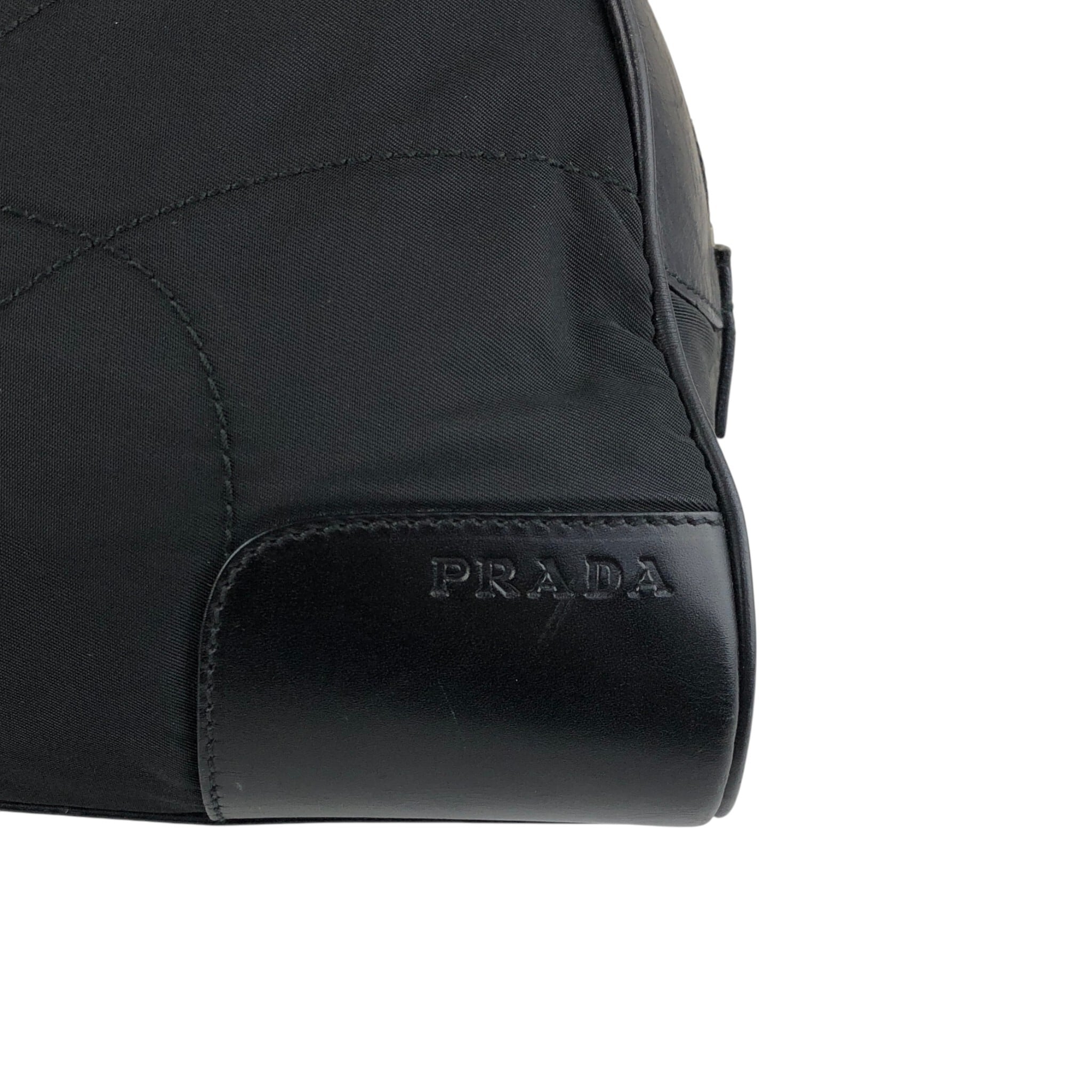 PRADA プラダ ボストンバッグ ブラック トライアングルロゴ ナイロン