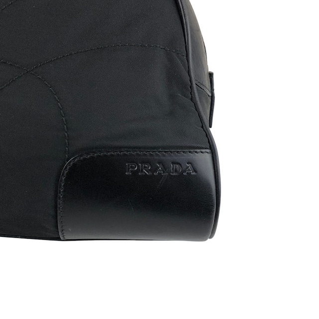 PRADA プラダ ボストンバッグ ブラック トライアングルロゴ ナイロン レザー vintage ヴィンテージ オールド mh4xag