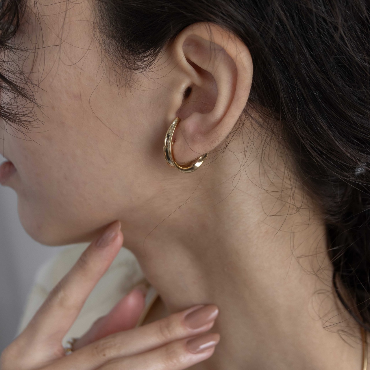 【ネコポス便】ピアス C型ドロップピアス　0816