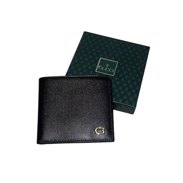 vintage GUCCI black leather purse