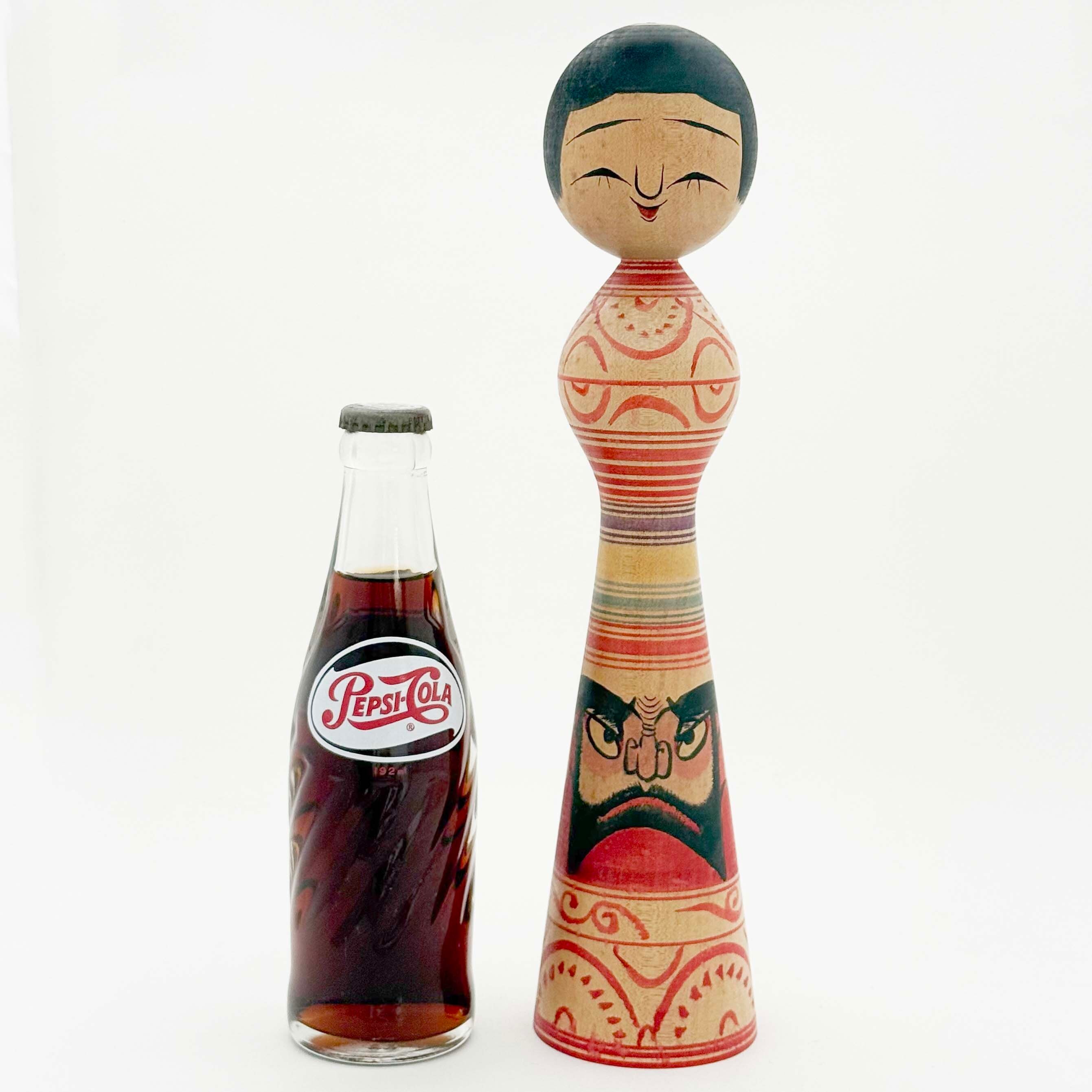 だるま柄こけし（津軽系始祖 / 盛秀太郎工人）31cm B