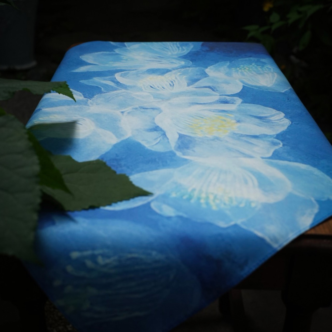 「冬の轍」handkerchief scarf | 旅する群青