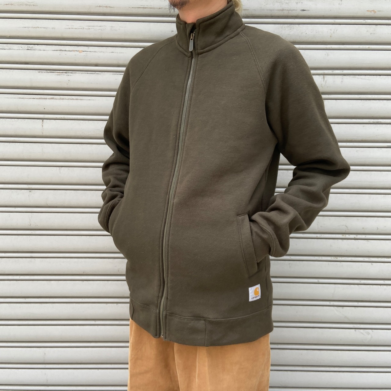 Carhartt カーハート ミッドウェイトスウェットジャケット カーキ M