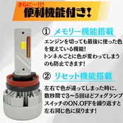 爆光 2色切替 メモリー機能搭載 フォグランプ 10100lmホワイト×ライム