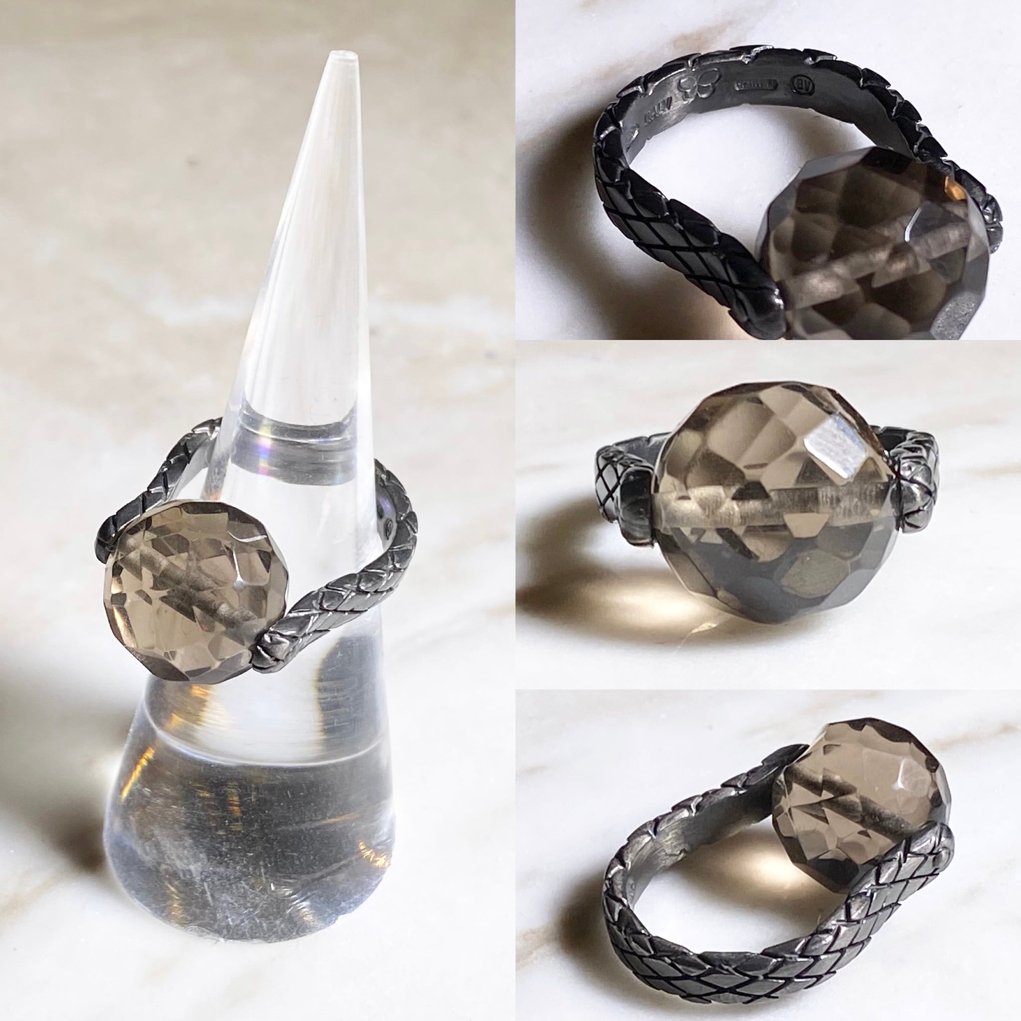 ボッテガ　ボールリング　シルバー BOTTEGA VENETA silver intrecciato ball ring | NOIR ONLINE