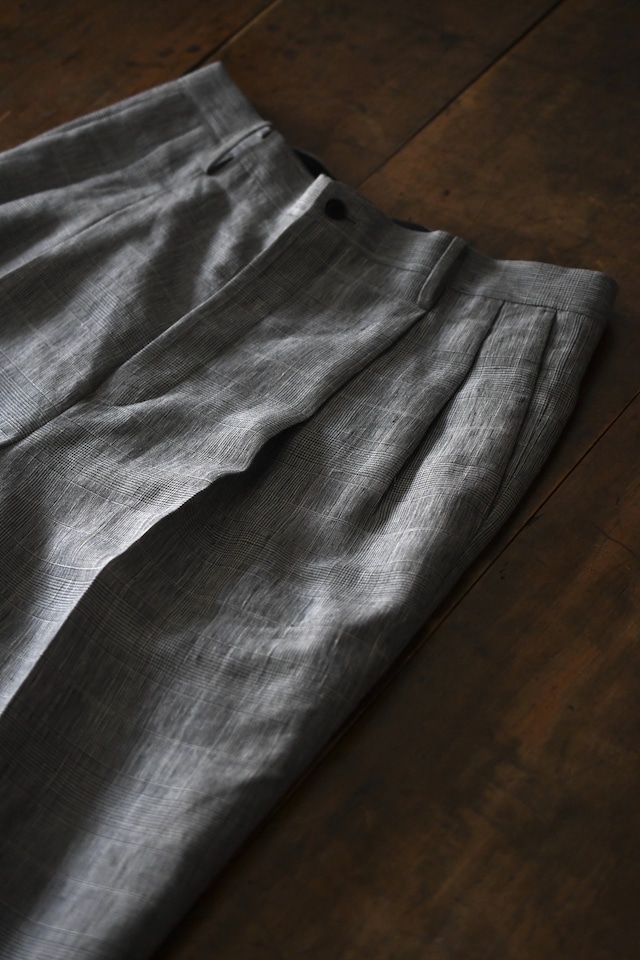 KAPTAIN SUNSHINE / Shoecut Slacks (Glen Plaid)