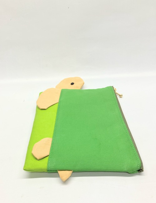 海ガメ　フラットポーチ｜とりさん工房ーかわいいハンドメイドポーチ