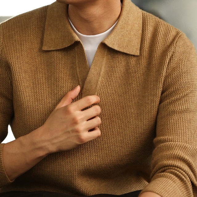レトロニットポロシャツ 220187