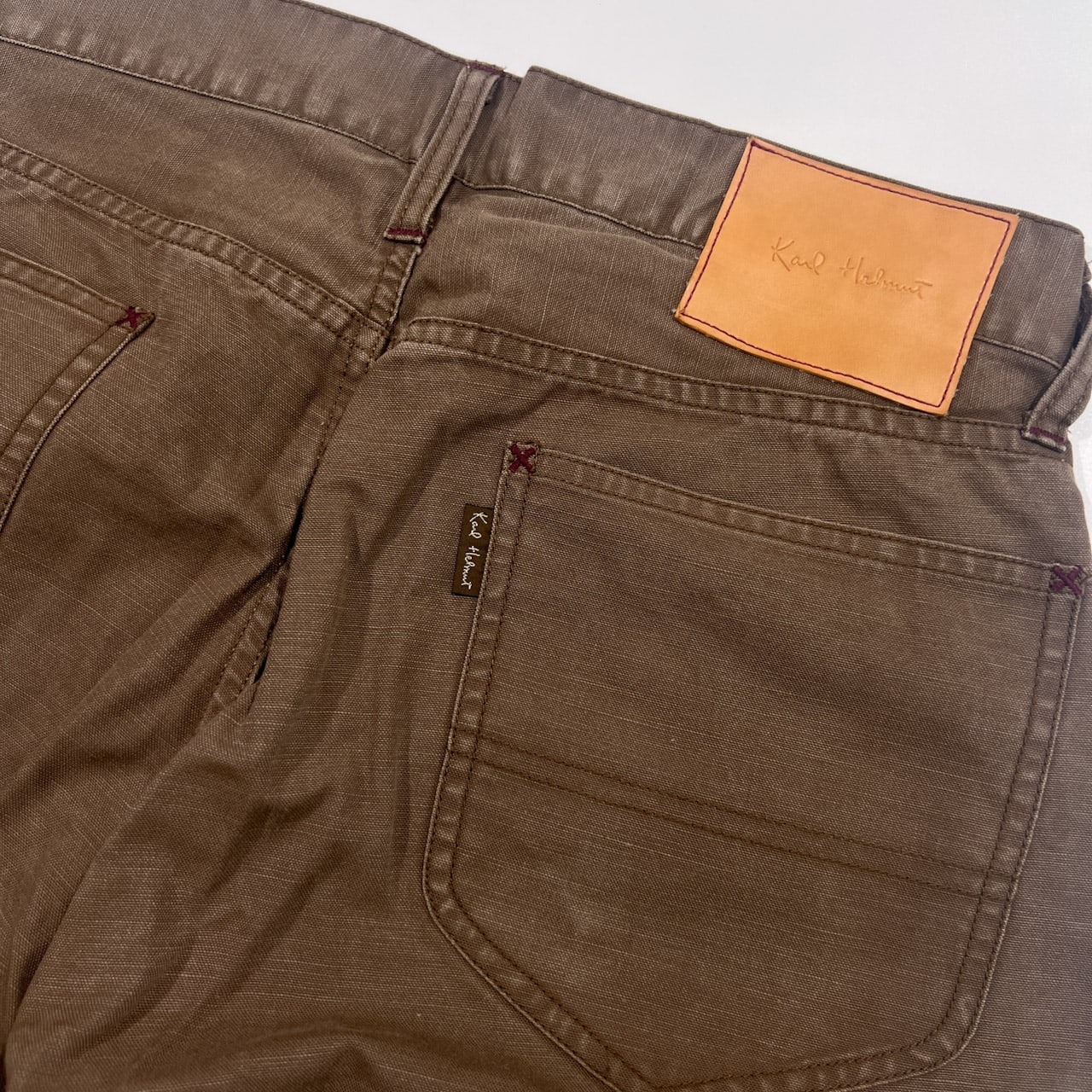 Karl Helmut カールヘルム スラックスパンツ M/くすみブラウン/薄手