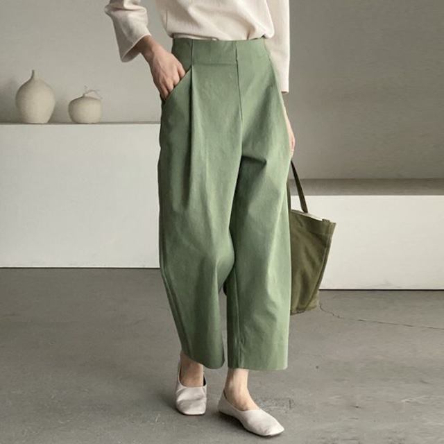 cropped tuck pants 13040
