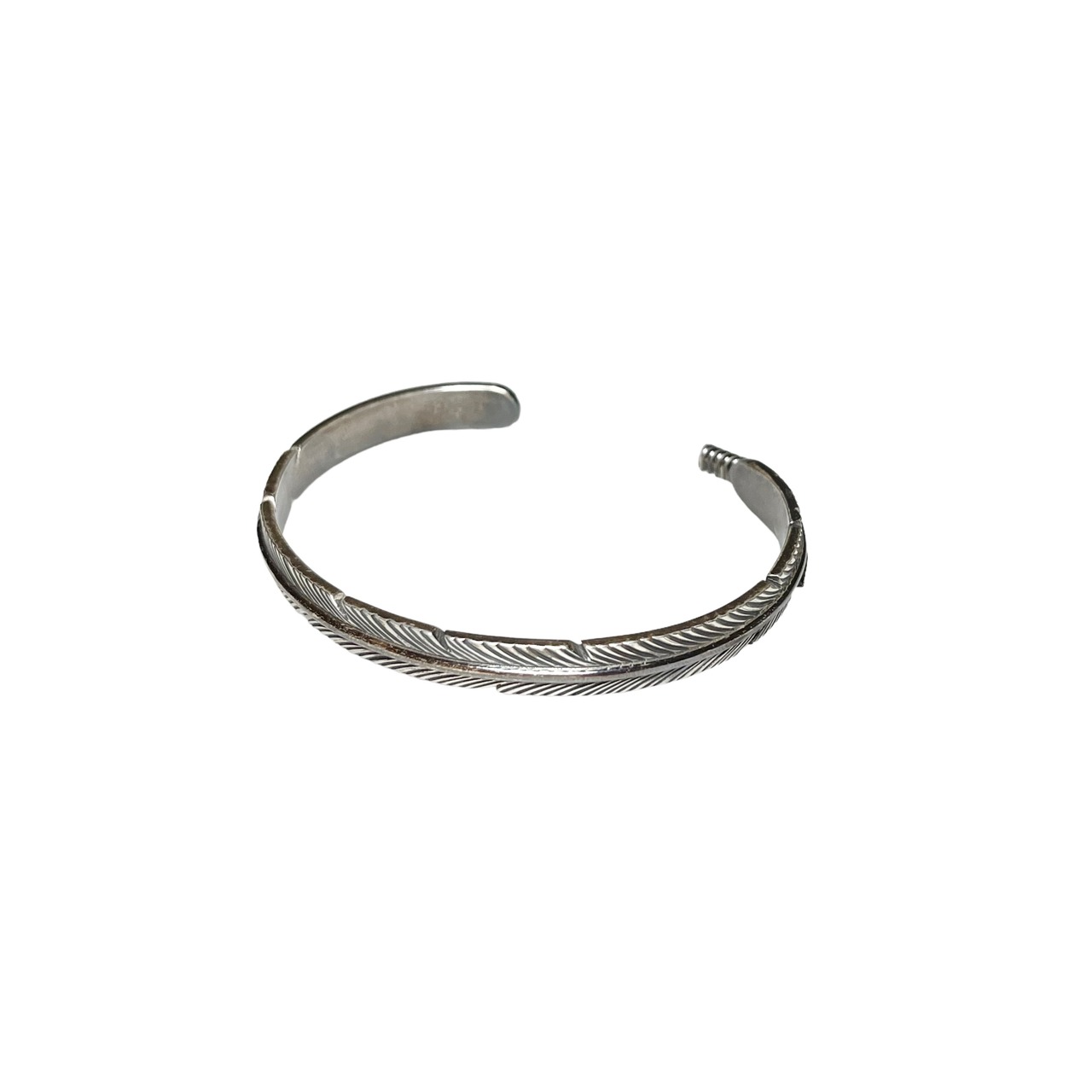 Harvey Mace silver bangle "feather"