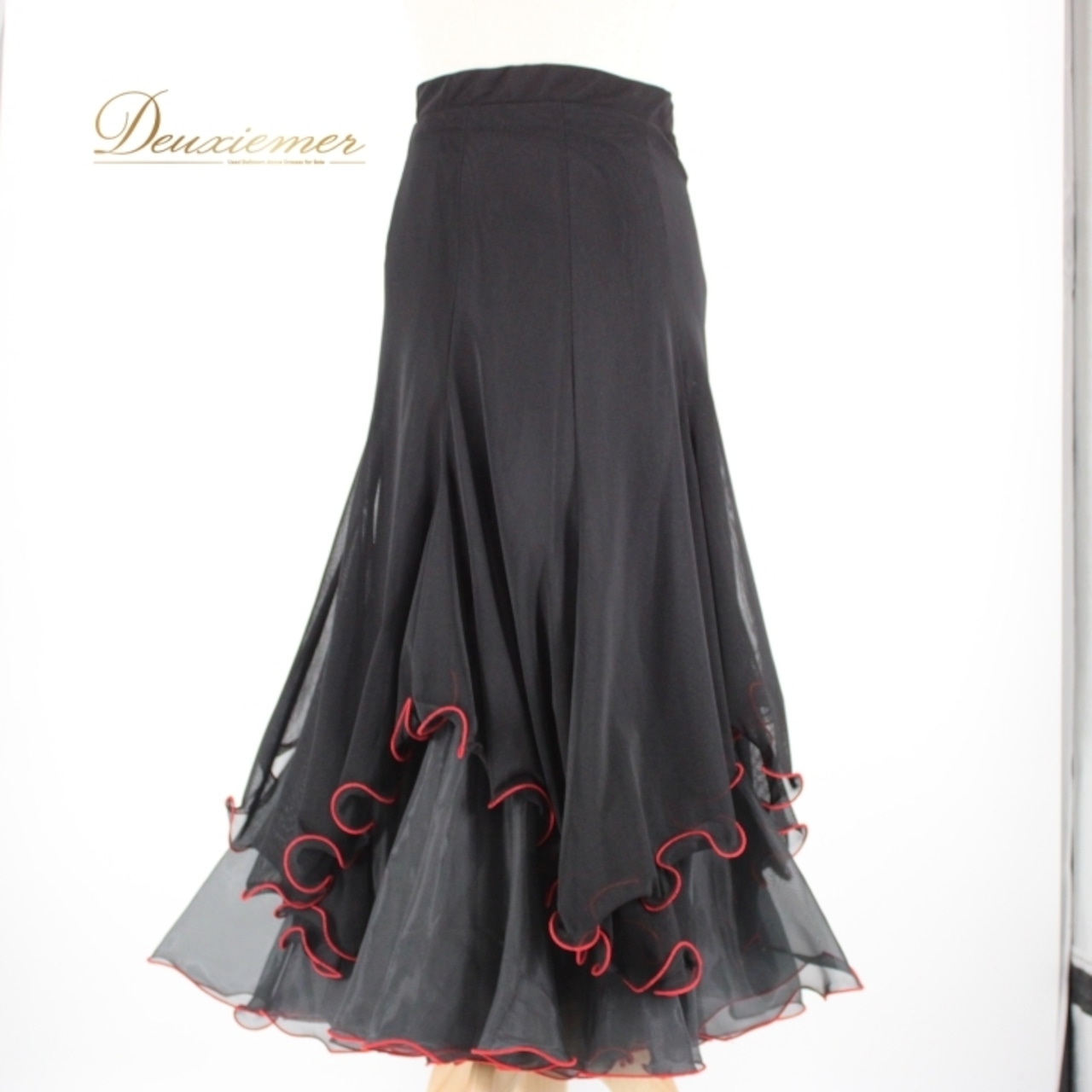 社交ダンス 衣装 スタンダード スカート レッスンウェア オールシーズン Roger 赤 黒 レッド系 ブラック系 無地 シンプル バイカラー 練習着 ダンス スカート 披露宴 フェスティバル 踊りやすい ウェア 着心地 コスチューム 伸縮性 軽量 おしゃれ レディース 女性用 発表会 パフォーマンス かわいい 楽しい スタイル バリエーション ステージ用