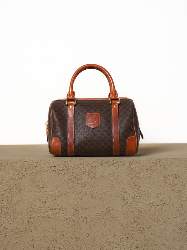 CELINE セリーヌ ブラウン マカダム柄 w26 ミニボストンバッグ