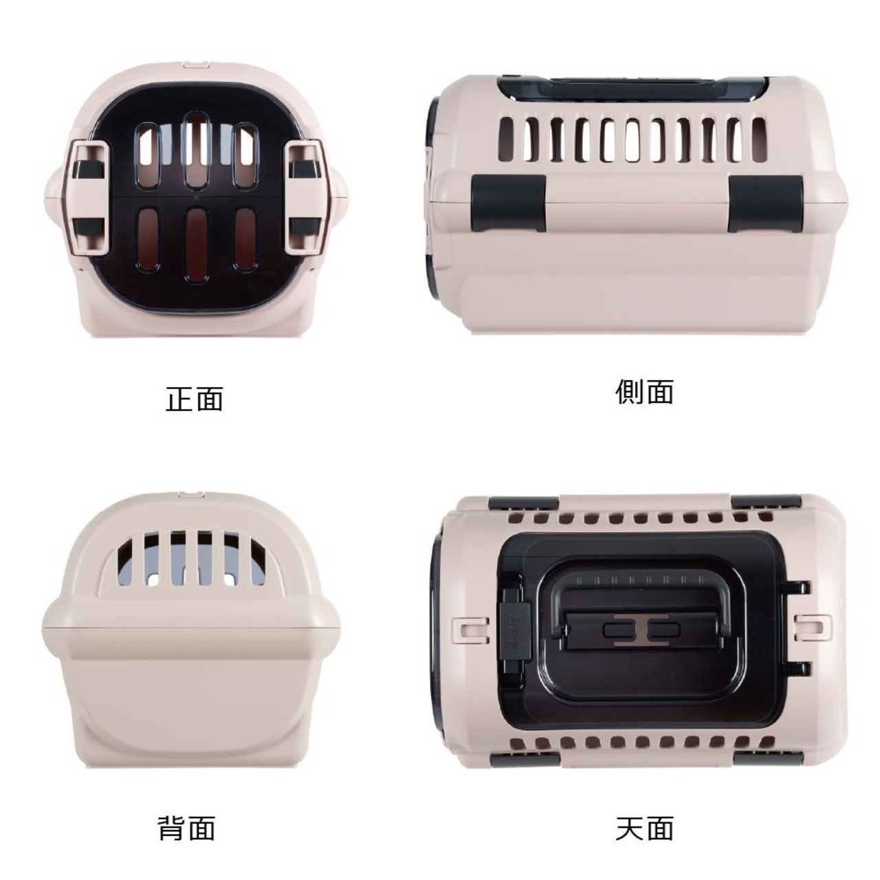 【キャリー＋あったかマットset  (Sサイズ)】すべり止め付きマット,上開きタイプ,ハードキャリー,スモークドアで安心！