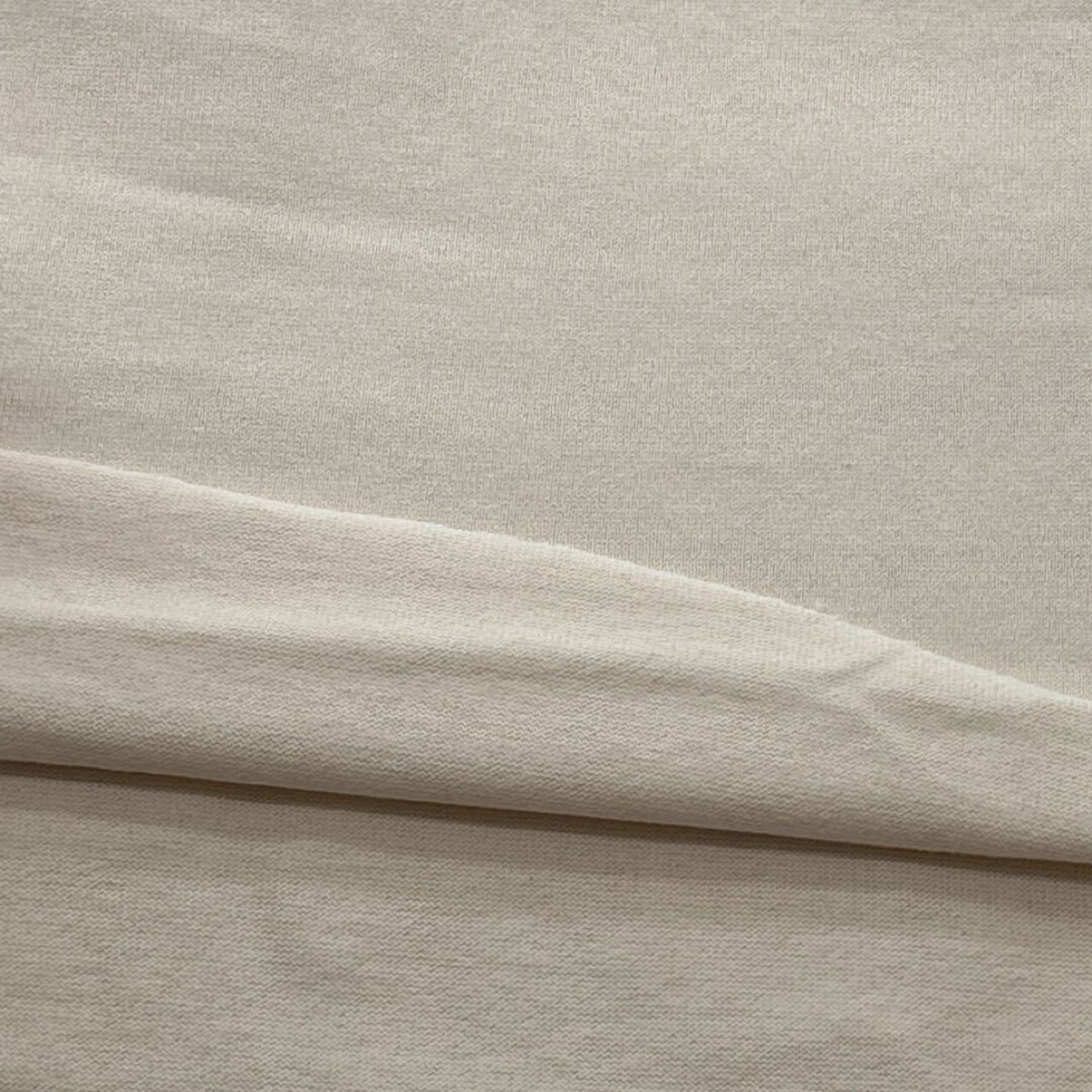 ★TC813◆1ｍ◆綿100％中肉天竺ニット生地◆アイボリー