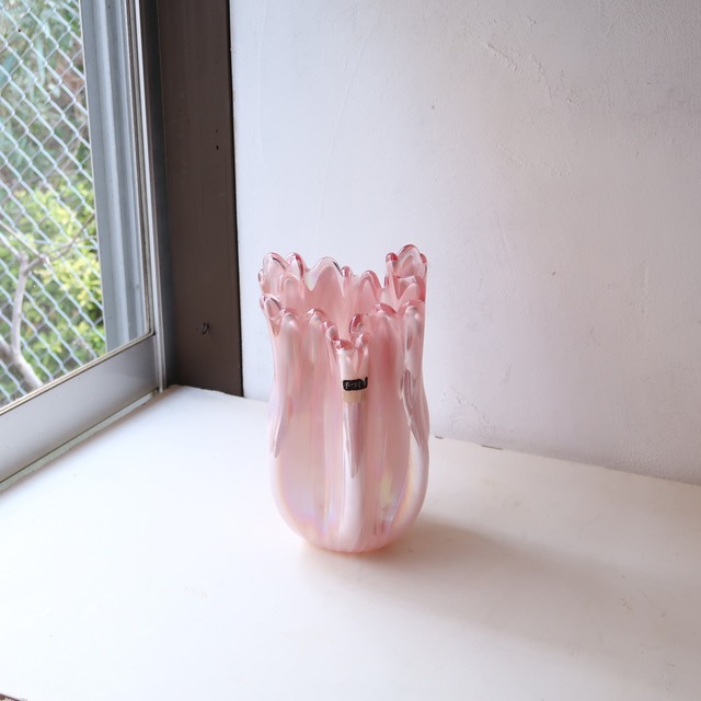 サーモンピンクオーロラの花瓶