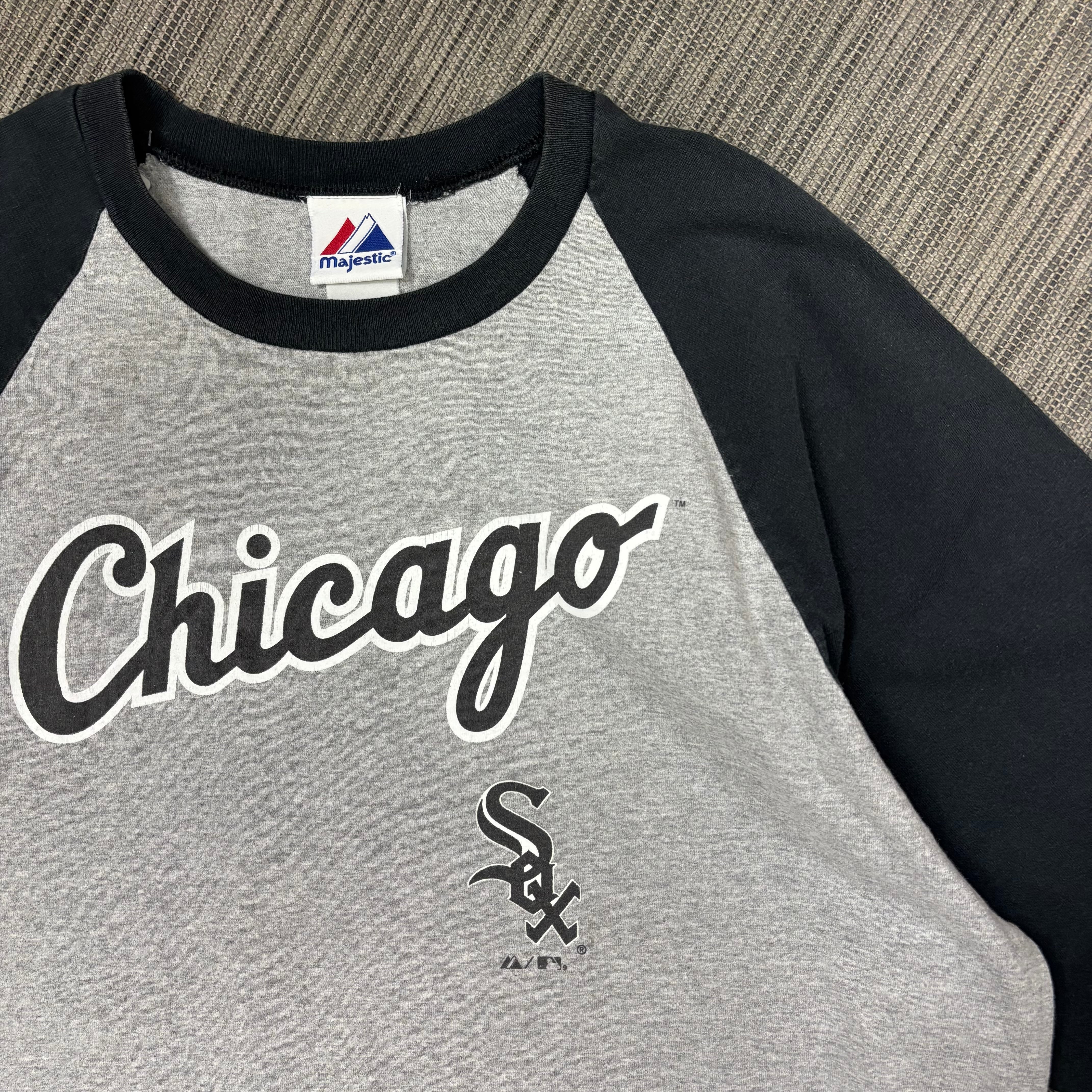 Majestic製 オーセンティック シカゴ・ホワイトソックス MLB 野球 M Majestic MLBシカゴ・ホワイトソックスラグランTEE | 古着屋PENNY