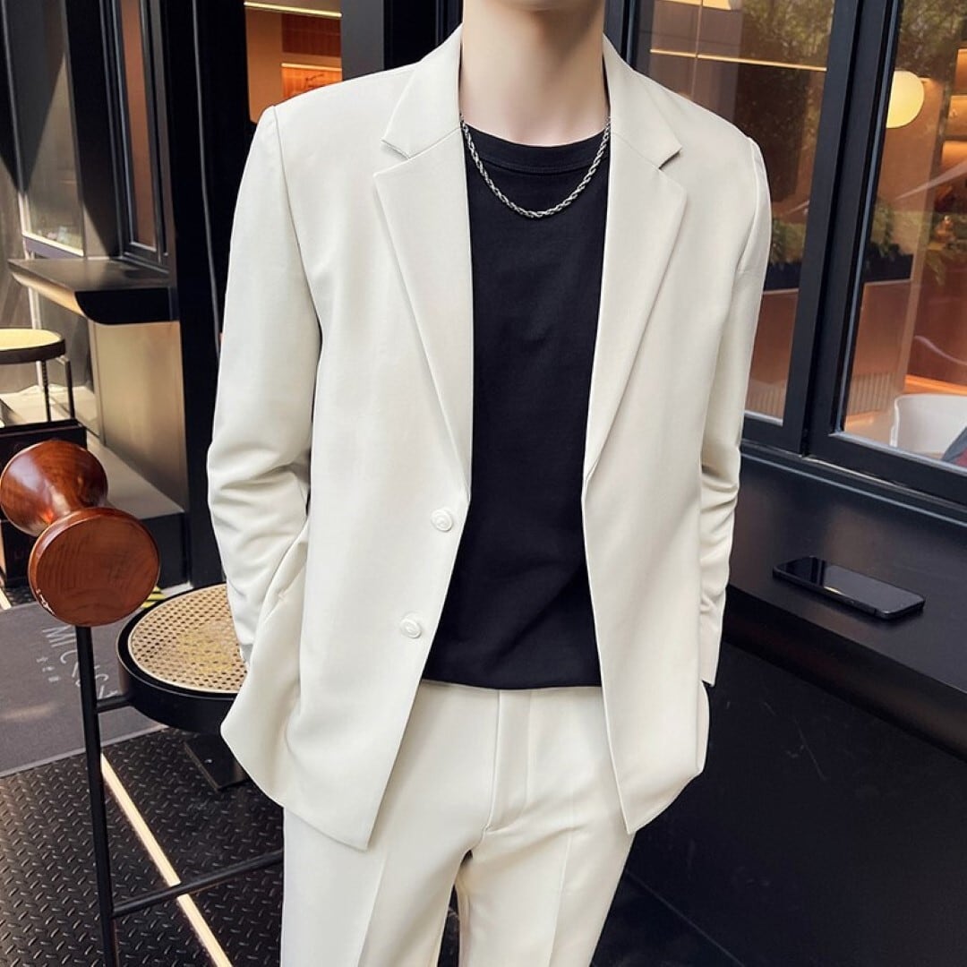 韓国風 ルーズカジュアルスーツ ツーピース 4カラー A2226