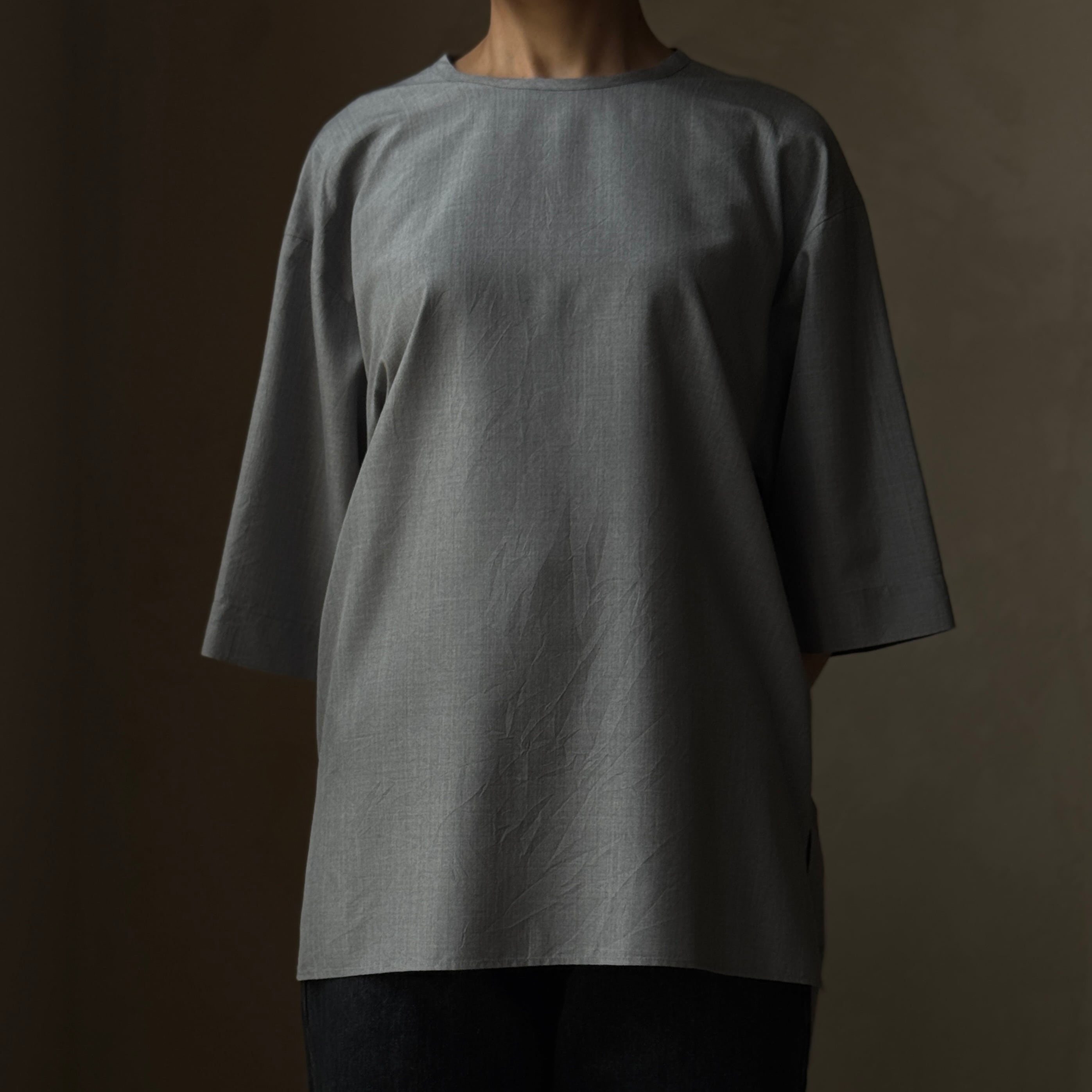 ATON | SILK TROPICAL WASHED T-SHIRT | HJ GALLERY