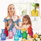 花瓶10個セット カラフルな花瓶 小さな花瓶 ヴィンテージな花瓶 ラスティックウェディングデコレーション ホームテーブル フラワーデコレーション ミニヴィンテージ花瓶