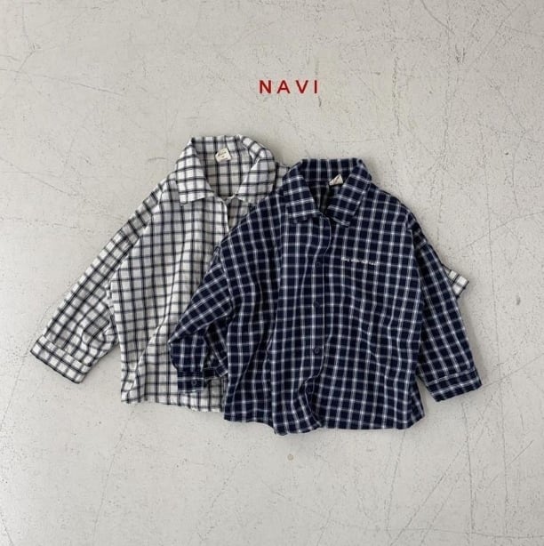 【予約】NAVI チェックシャツ 90~160