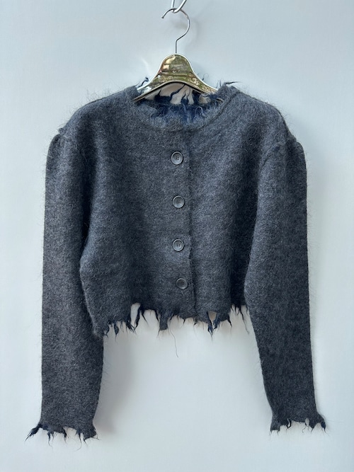 PERVERZE　Mohair＆Wool Damaged Knit Cardigan/Gray (通販のお問い合わせ)