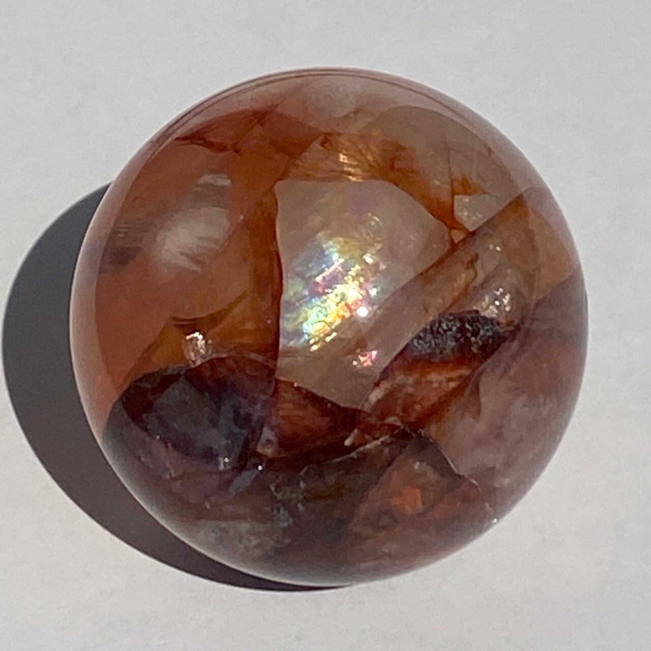 高品質♡虹＆スターライト入り】ファイアークォーツのスフィア Fire