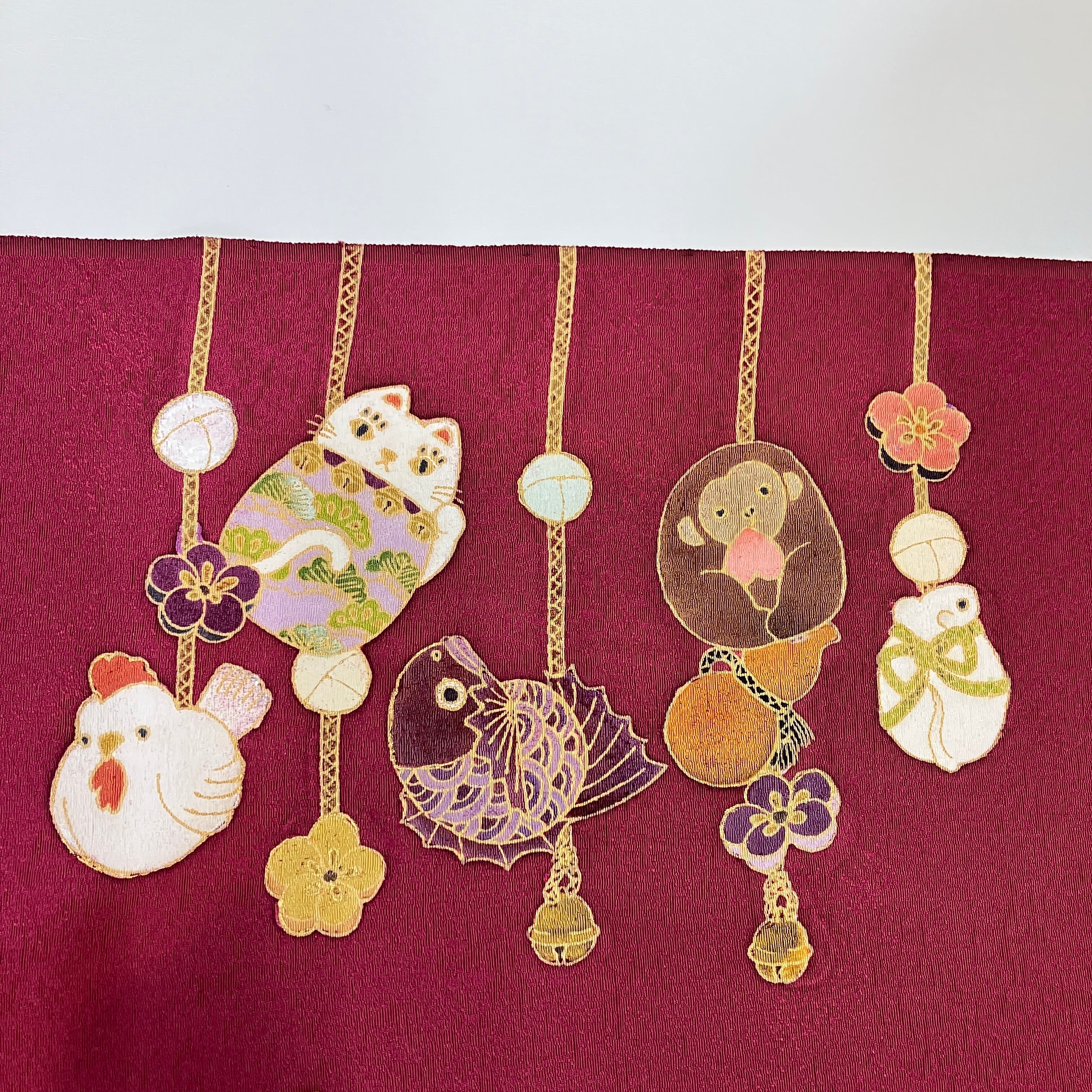 手描友禅 名古屋帯 「吊るし十二支」 | somemoyoushop ーそめもよう