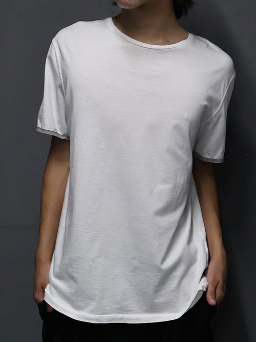 【PRADA】piping design half sleeve top
