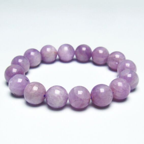 クンツァイト ブレスレット 12mm ミルキークンツァイト 一点物 メール便送料無料 [M便 1/10] 111-19702