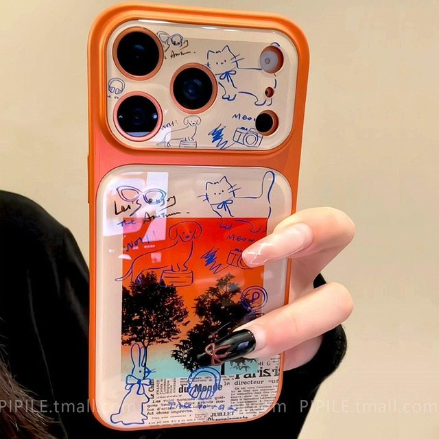 【PIPILEシリーズ】★携帯ケース★ 2color アイホンケース 犬柄 猫柄 iPhone17 iPhone16 iPhone15 iPhone14 iPhone13 猫 犬