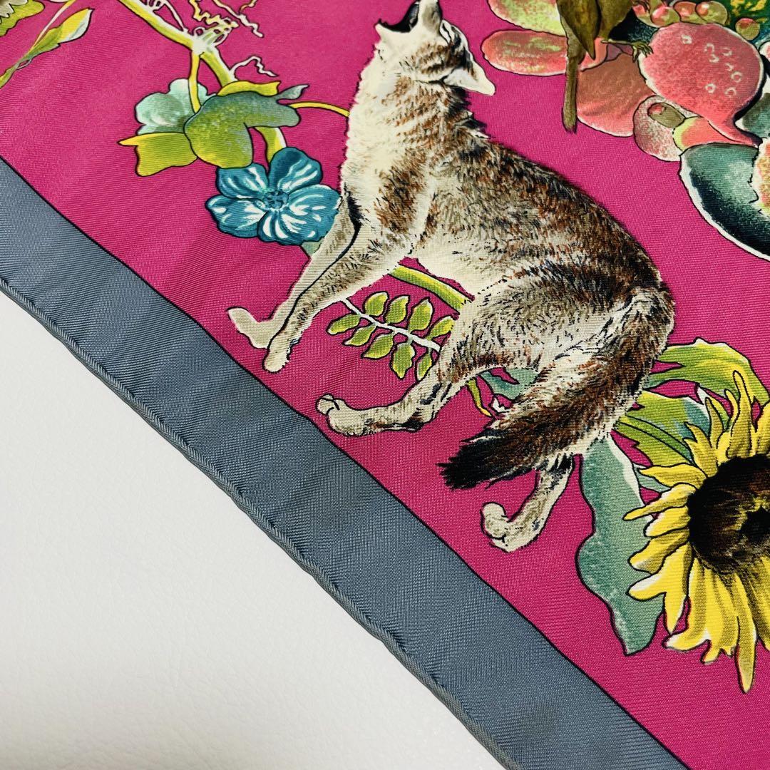 HERMES エルメス カレ90 テキサス動植物図鑑 FAUNE ET FLORE DU TEXAS