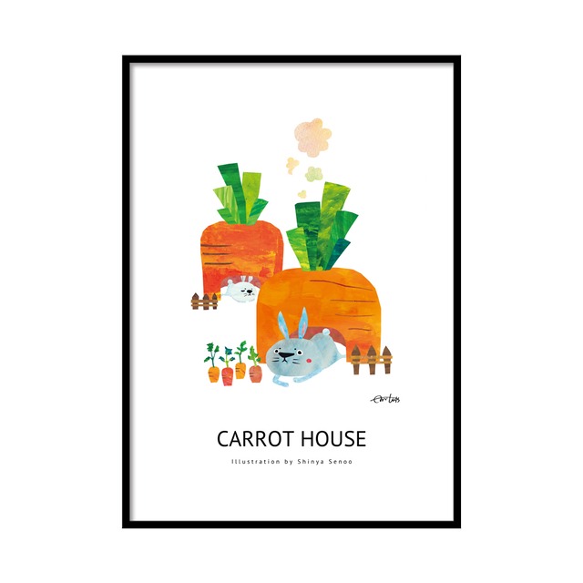 ポスター　A2サイズ(42cm×59.4cm)　『CARROT HOUSE』
