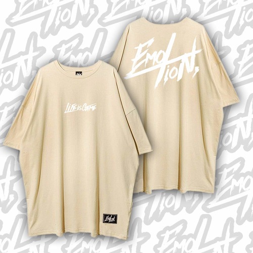 Life is Game SuperBig T-shirt [BEIGE]