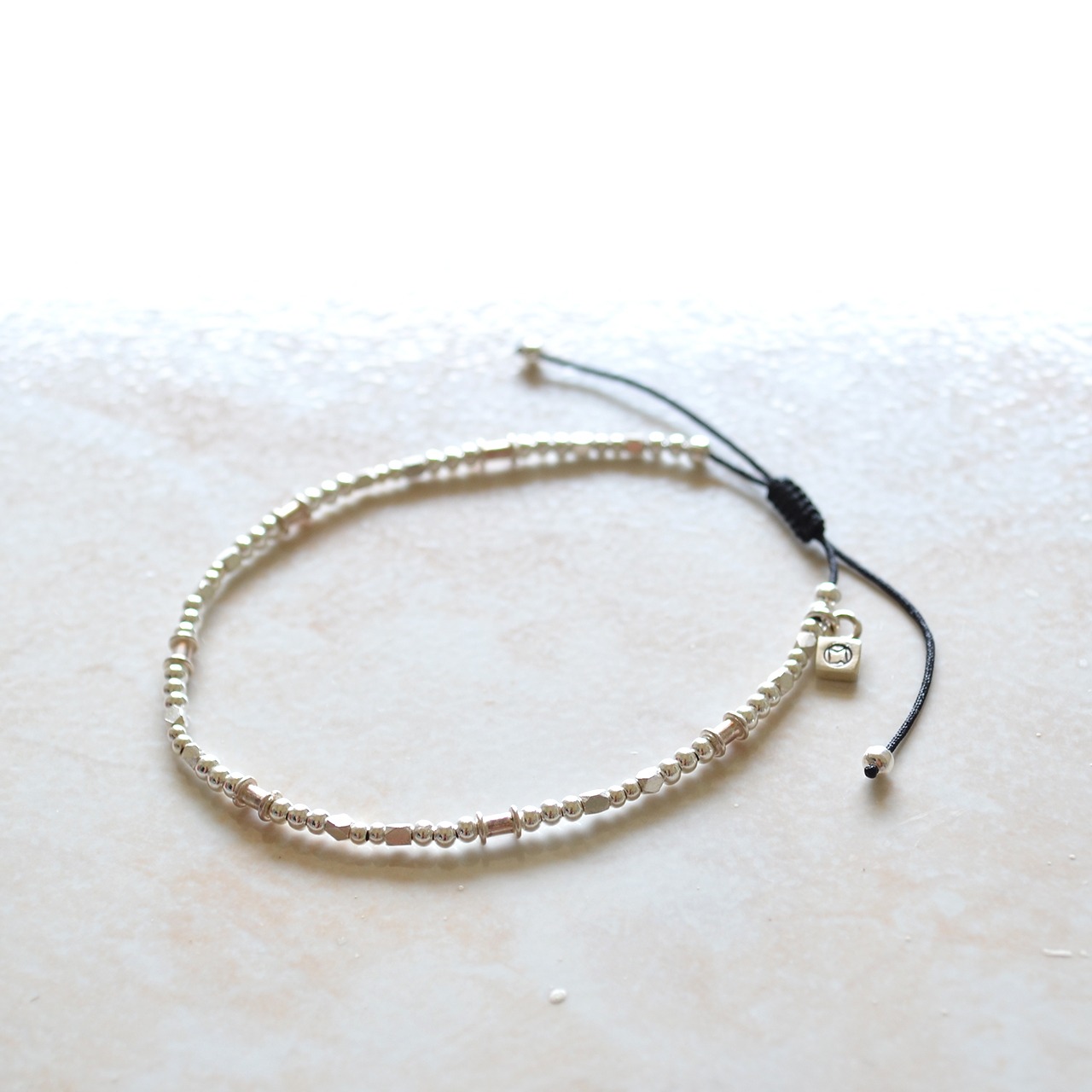 Mix Beads Bracelet with Cord (メンズ)