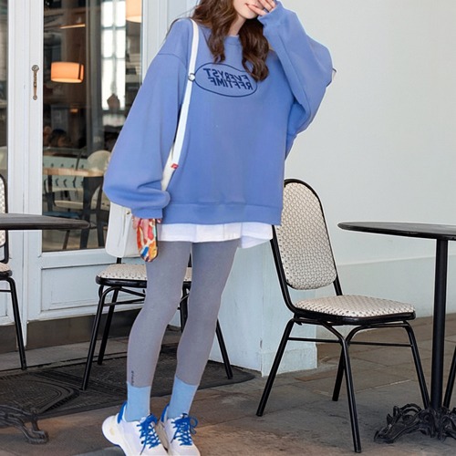 オーバーサイズロゴトレーナー    00096