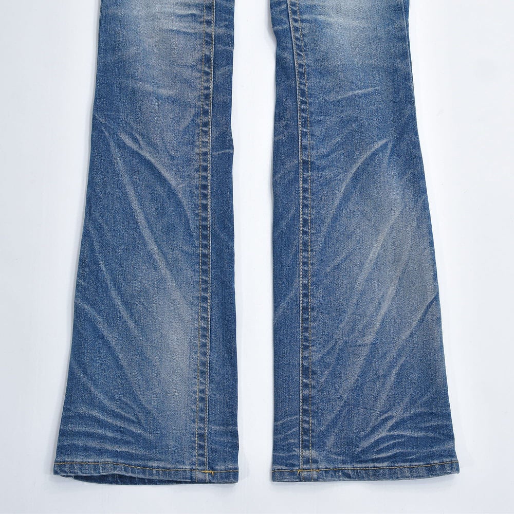 00s 韓国製 Lolita Jeans ロリータジーンズ 刺繍 ワッペン デコ フレア
