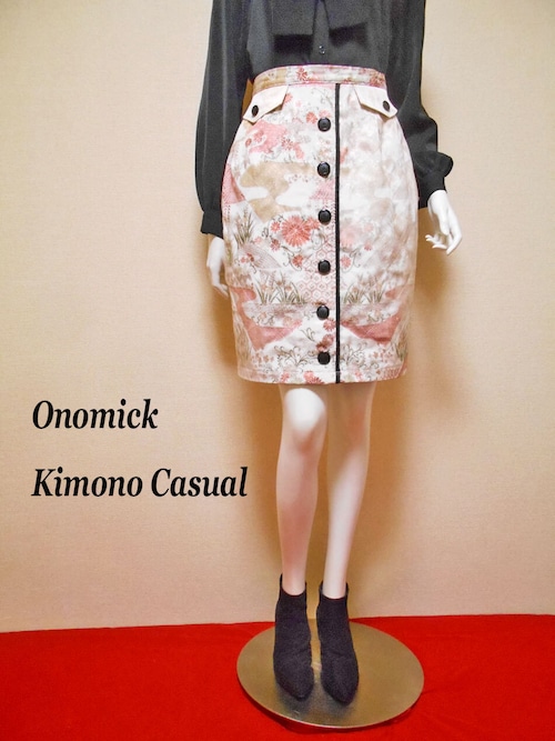 マジョリカお召のタイトスカート Kimono Skirt WS-018/S